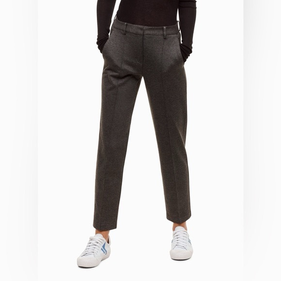 Pants - Aritzia The Group by Babaton Ilana Crop Pant in Heather Dark Grey